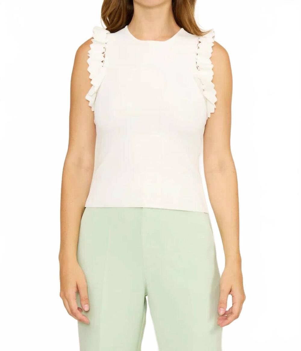 NEW LUCY PARIS women's helene top in white